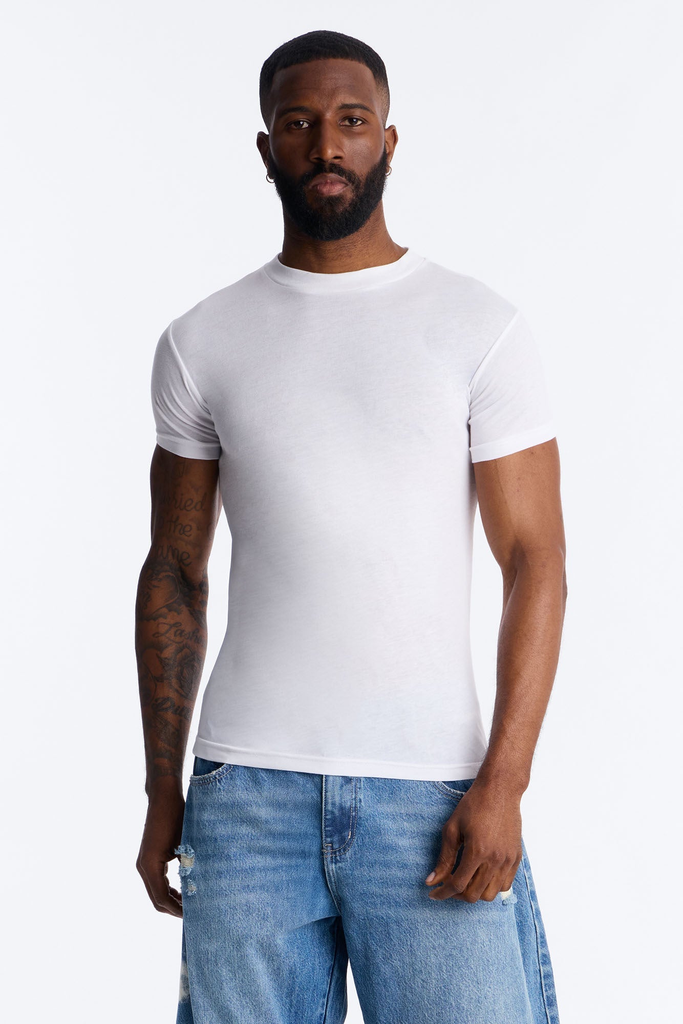 Classic Muscle Fit Tee - White image 1