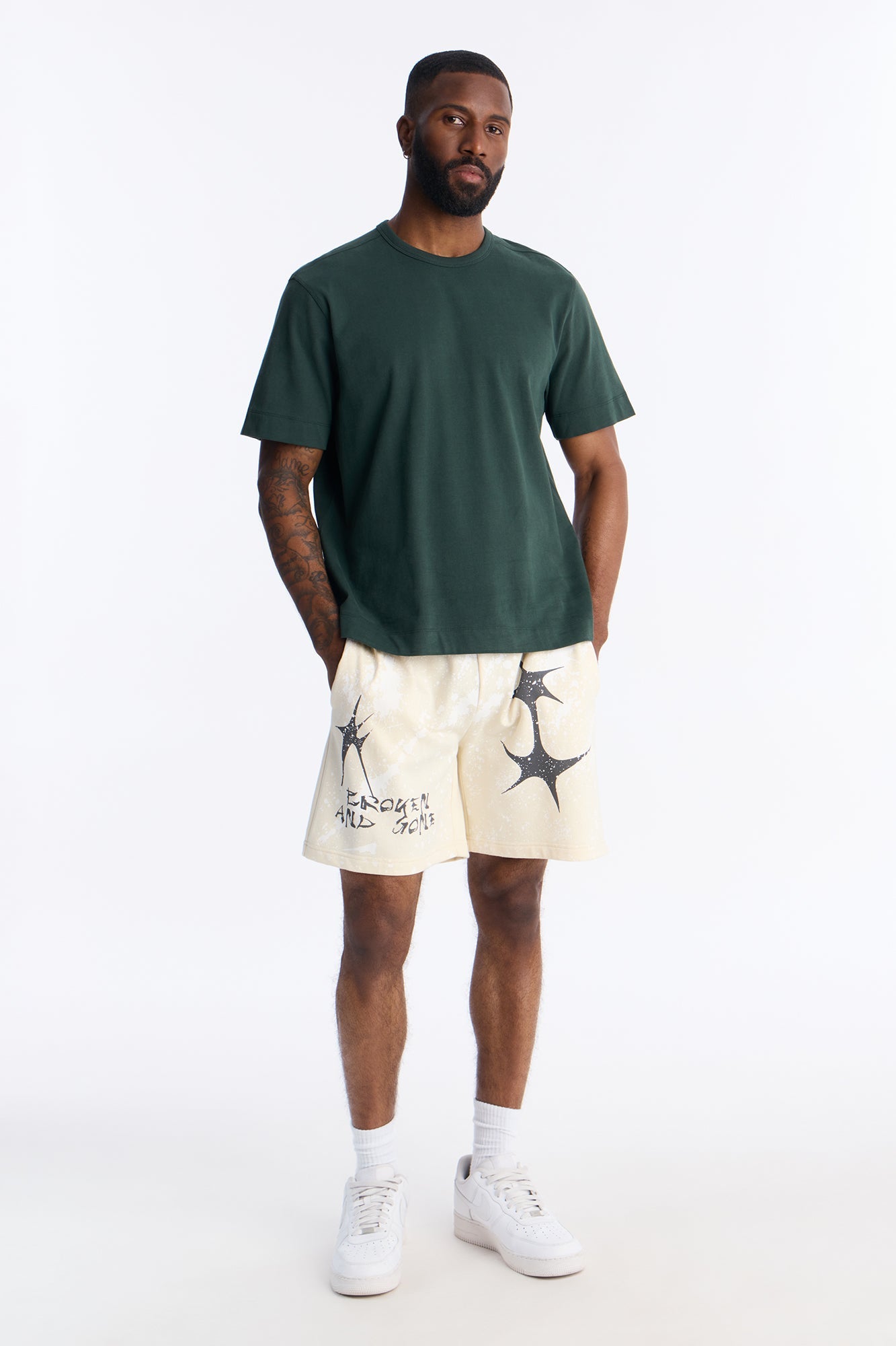 Boxy Soft Washed 250 GSM Tee - Hunter Green image 2