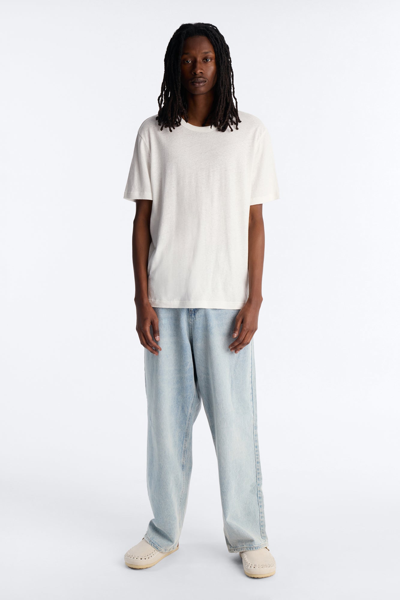 Bahamas Linen Crew Tee - White image 2