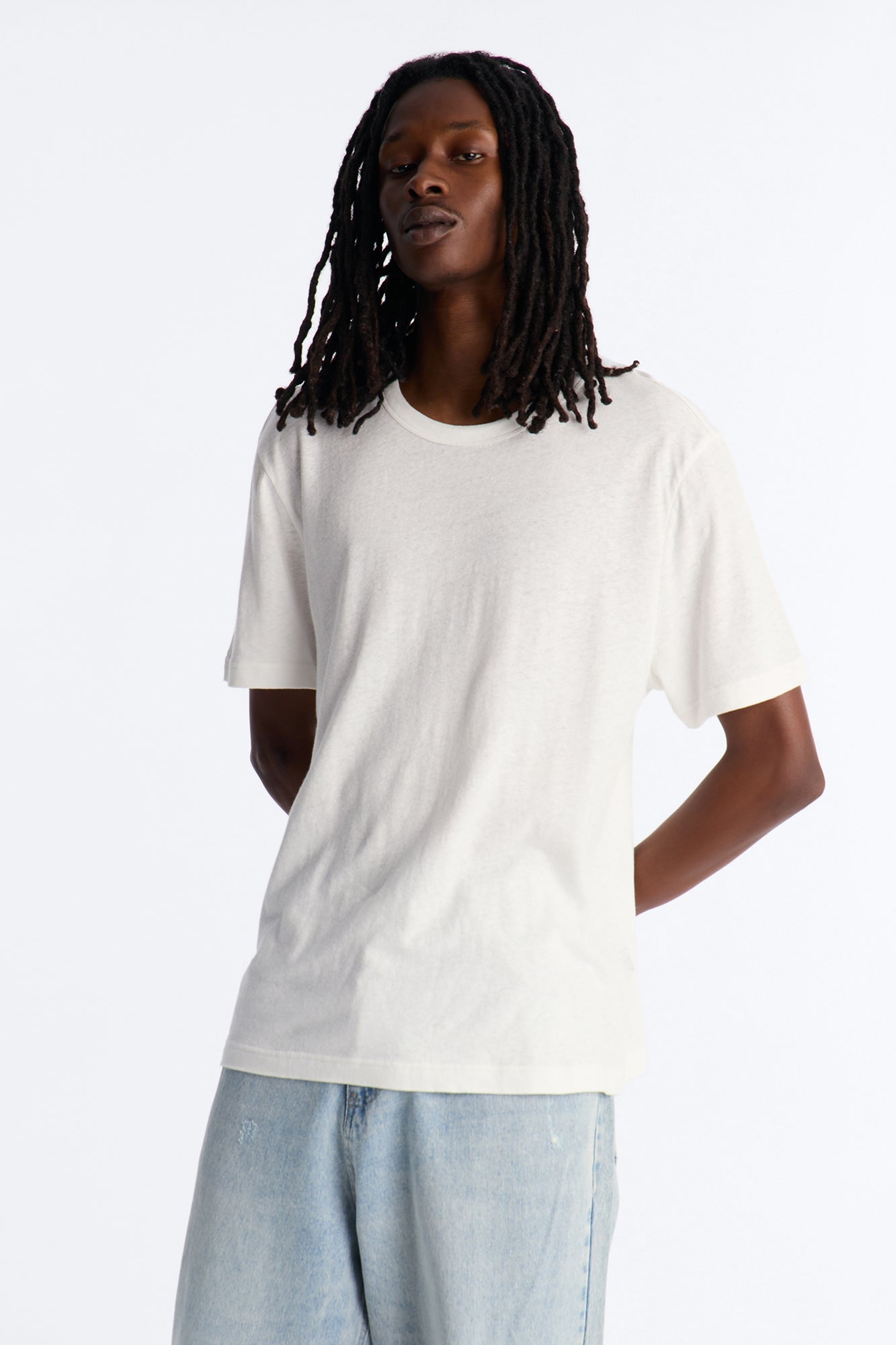 Bahamas Linen Crew Tee - White image 1