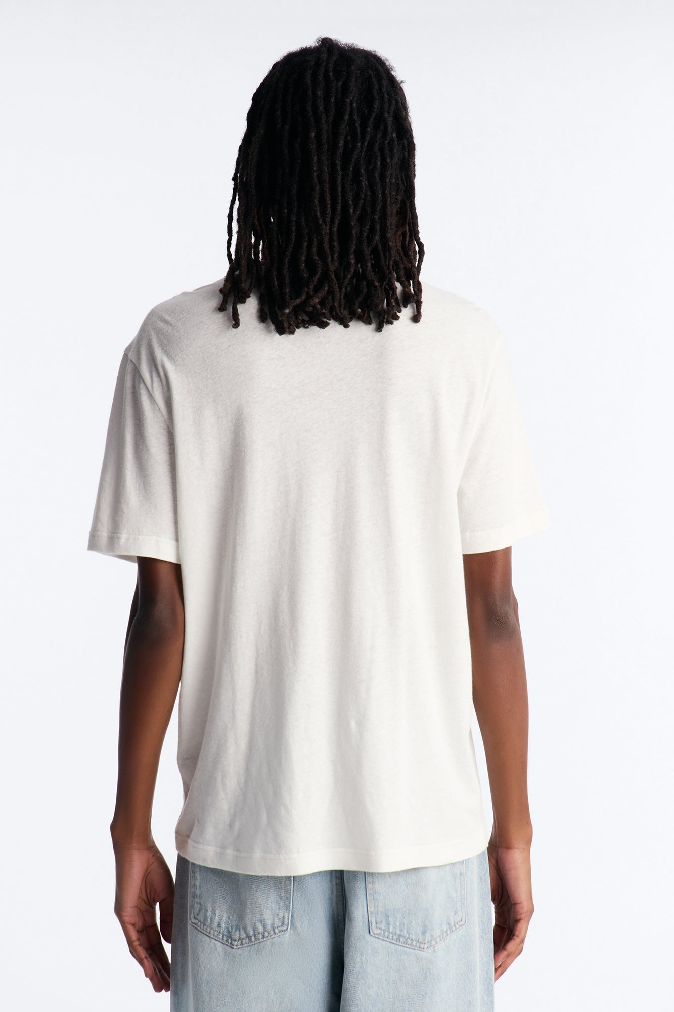 Bahamas Linen Crew Tee - White image 3