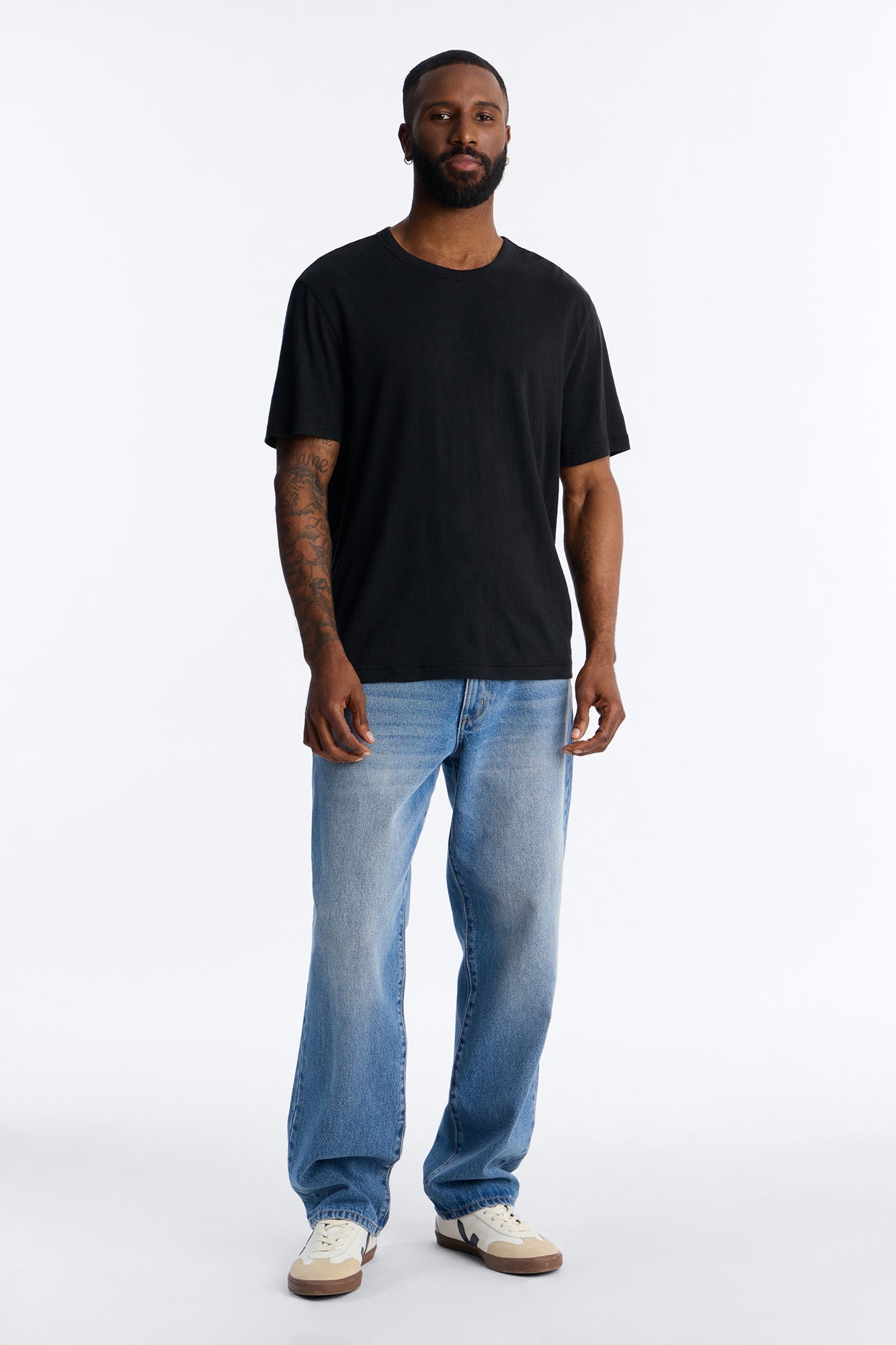 Bahamas Linen Crew Tee - Black image 2