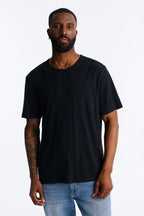 Bahamas Linen Crew Tee - Black image 1