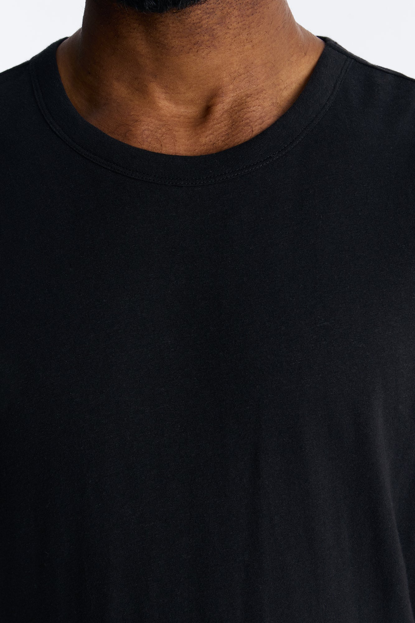 Bahamas Linen Crew Tee - Black image 3
