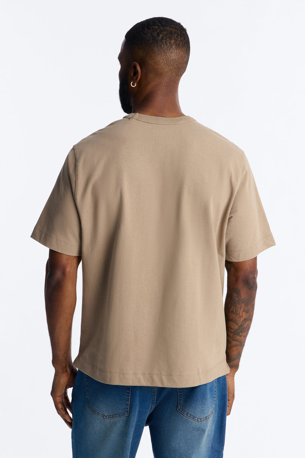 Boxy Soft Washed 250 GSM Tee - Stone image 3