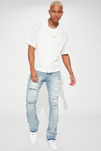 Undercover Slim Stacked Flare Jeans - Medium Blue Wash image 4