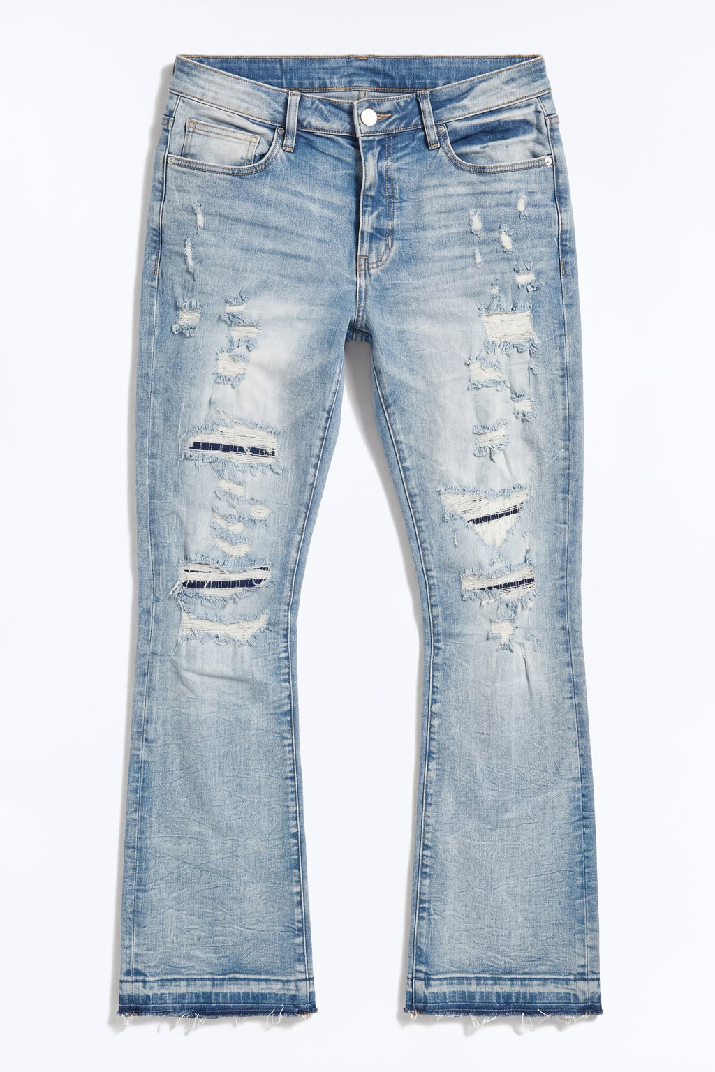 Undercover Slim Stacked Flare Jeans - Medium Blue Wash image 2