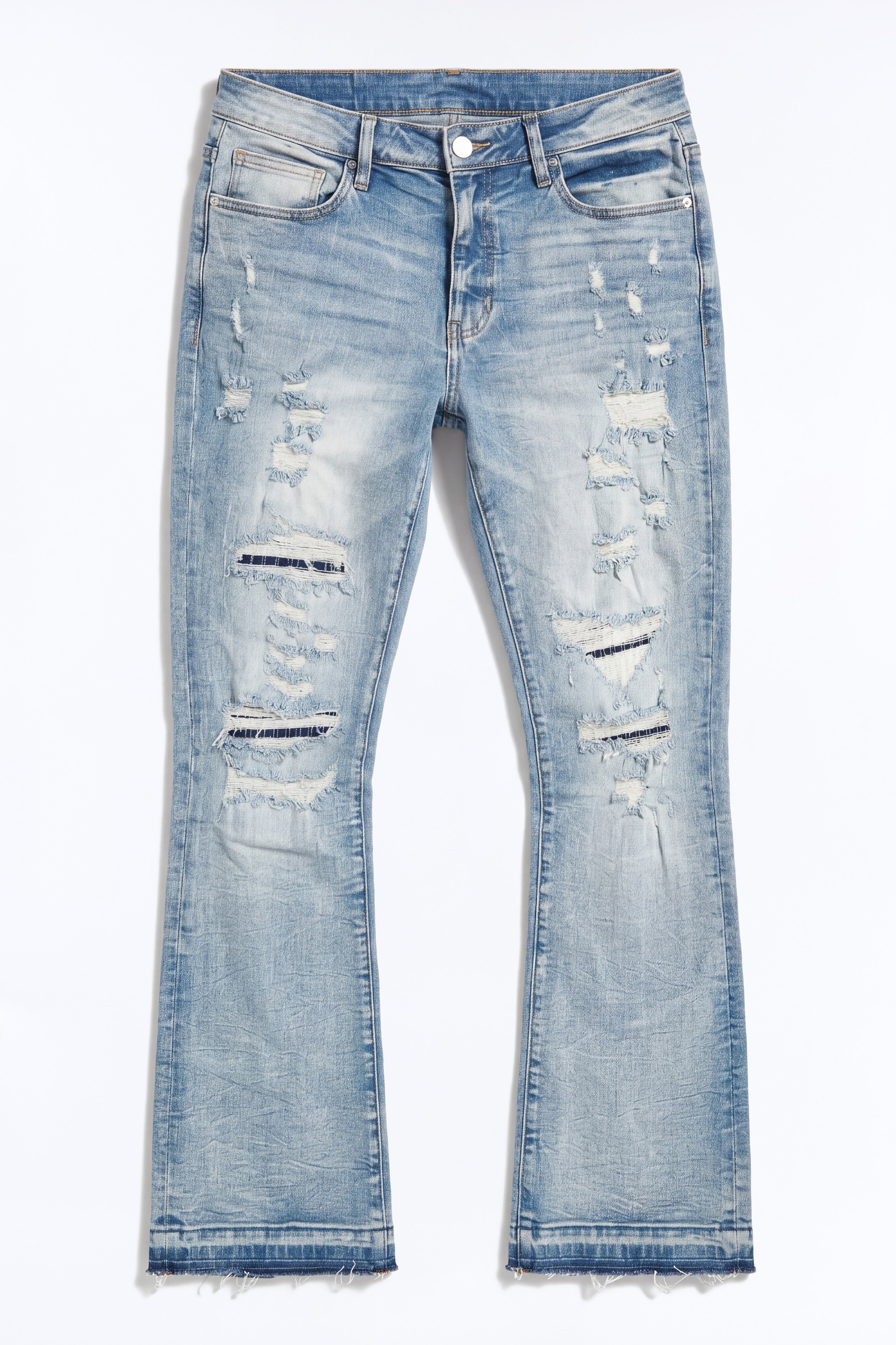 Undercover Slim Stacked Flare Jeans - Medium Blue Wash image 2