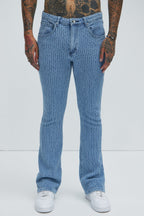 Warsaw Stacked Slim Flare Jeans - Light Blue image 3