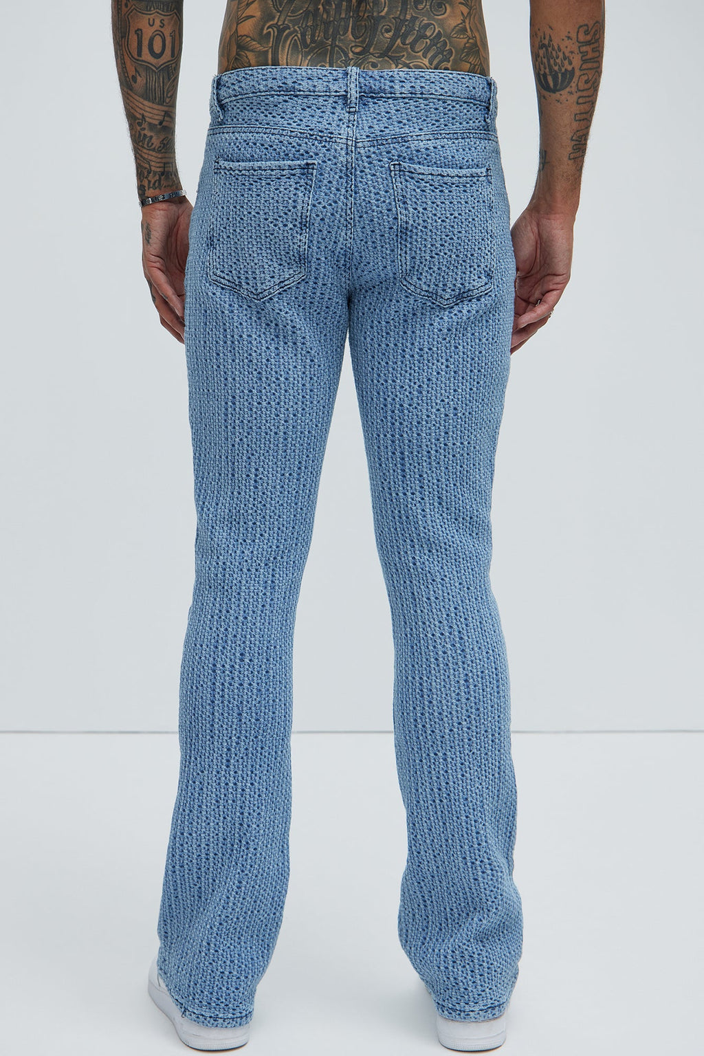 Warsaw Stacked Slim Flare Jeans - Light Blue image 4