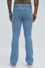 Warsaw Stacked Slim Flare Jeans - Light Blue image 4