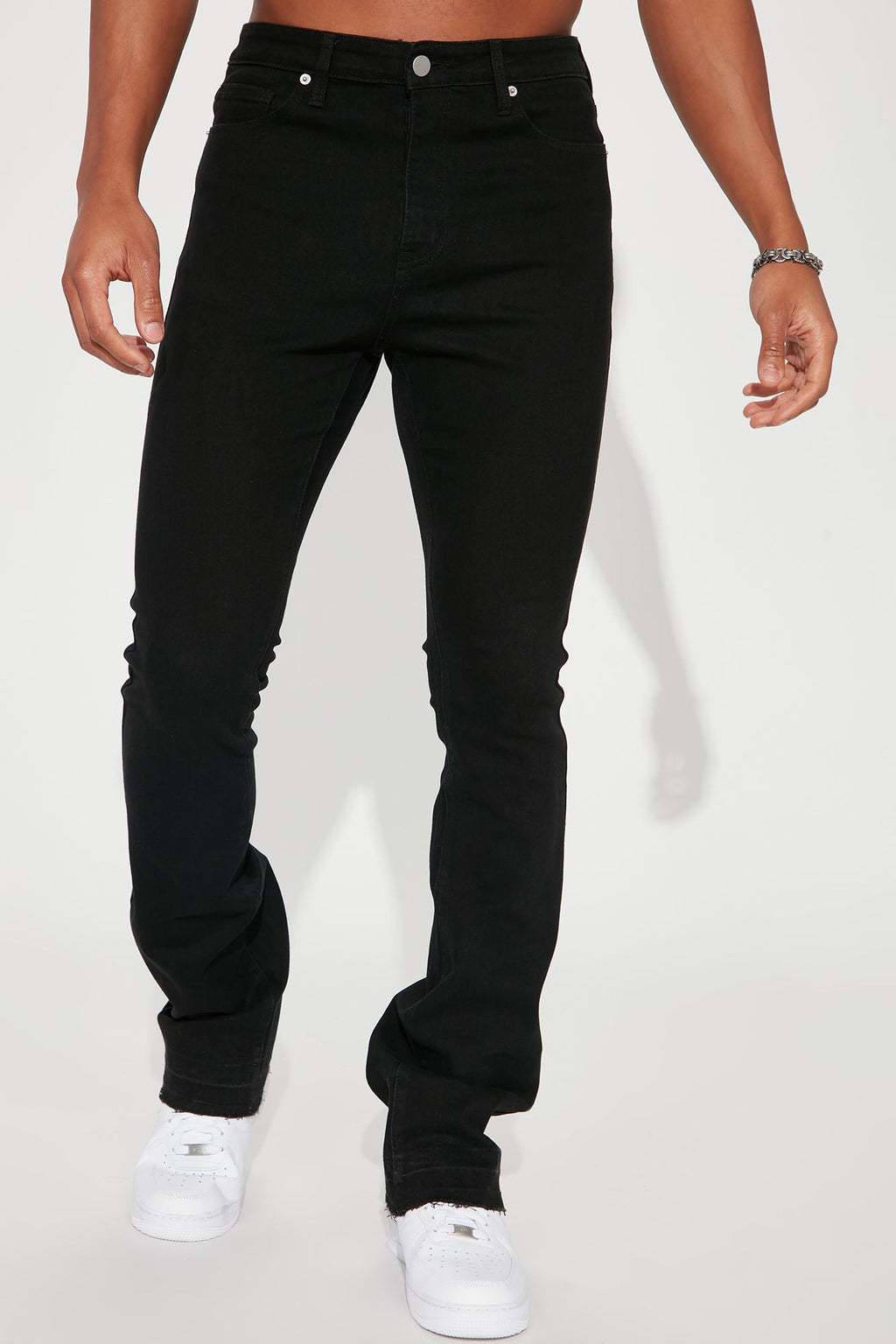 Cornell Stacked Skinny Flare Jeans - Black image 1