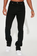 Cornell Stacked Skinny Flare Jeans - Black image 1