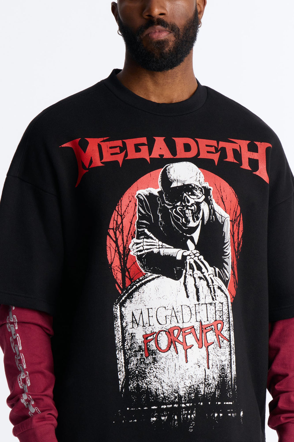 Megadeth Forever Oversized Fleece Twofer - Black Wash image 3
