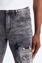 Stacked Skinny Flare Cosmo Jean - Black Wash image 3