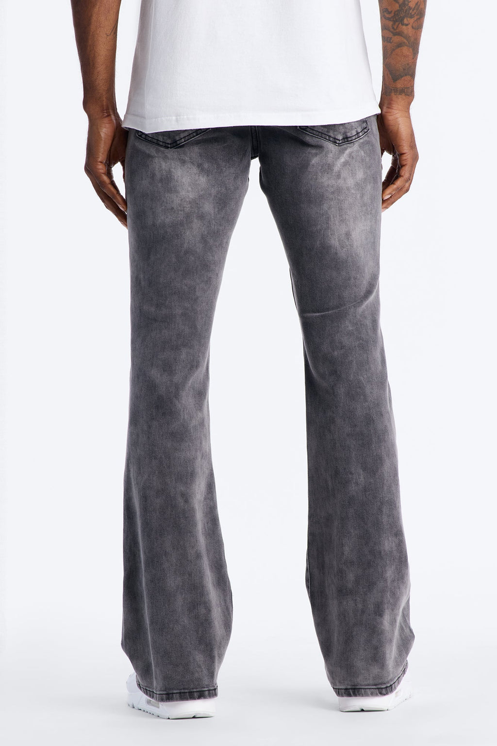 Stacked Skinny Flare Cosmo Jean - Black Wash image 4