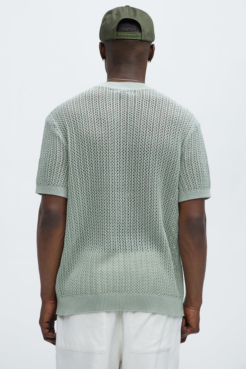 Jace Crochet Short Sleeve Tee - Sage image 4