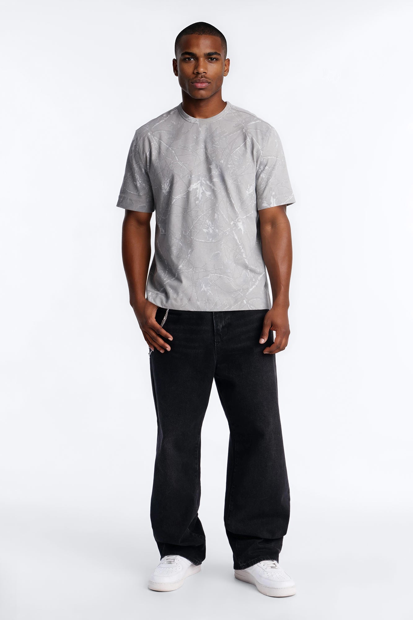 Boxy Carbon Camo Tee - Charcoal image 2