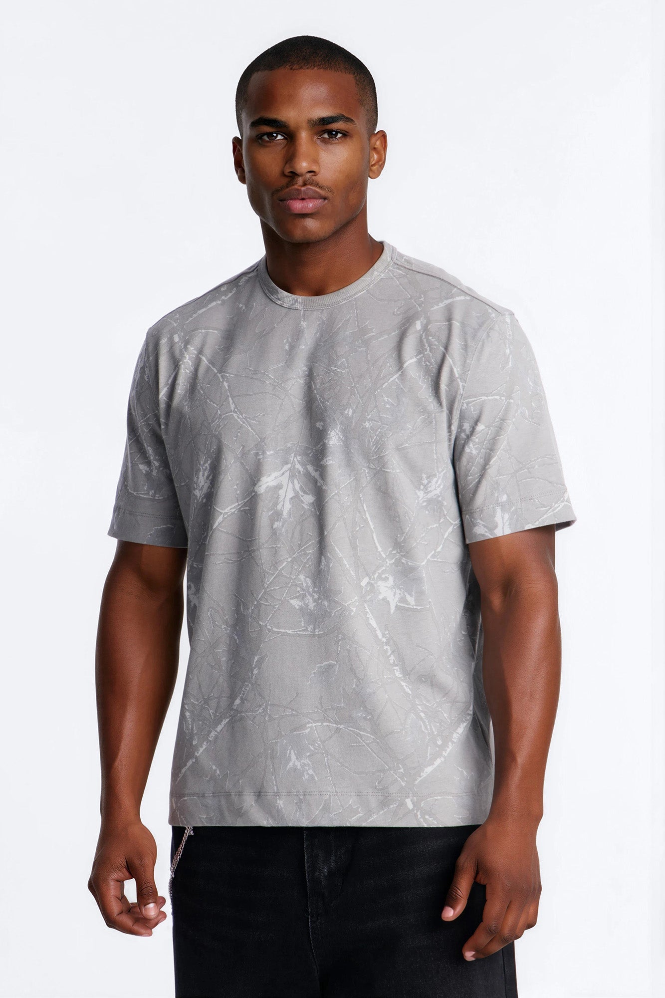 Boxy Carbon Camo Tee - Charcoal image 1