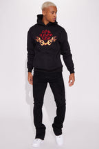 Do You Mind Stacked Skinny Flare Jeans - Black image 2