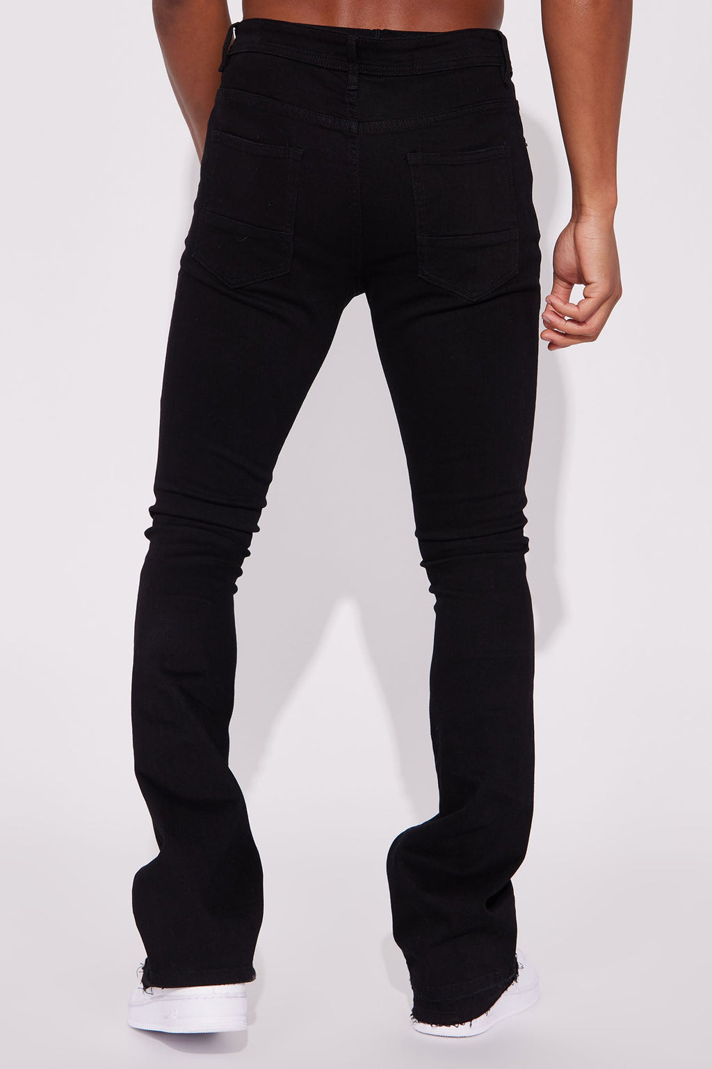 Do You Mind Stacked Skinny Flare Jeans - Black image 4