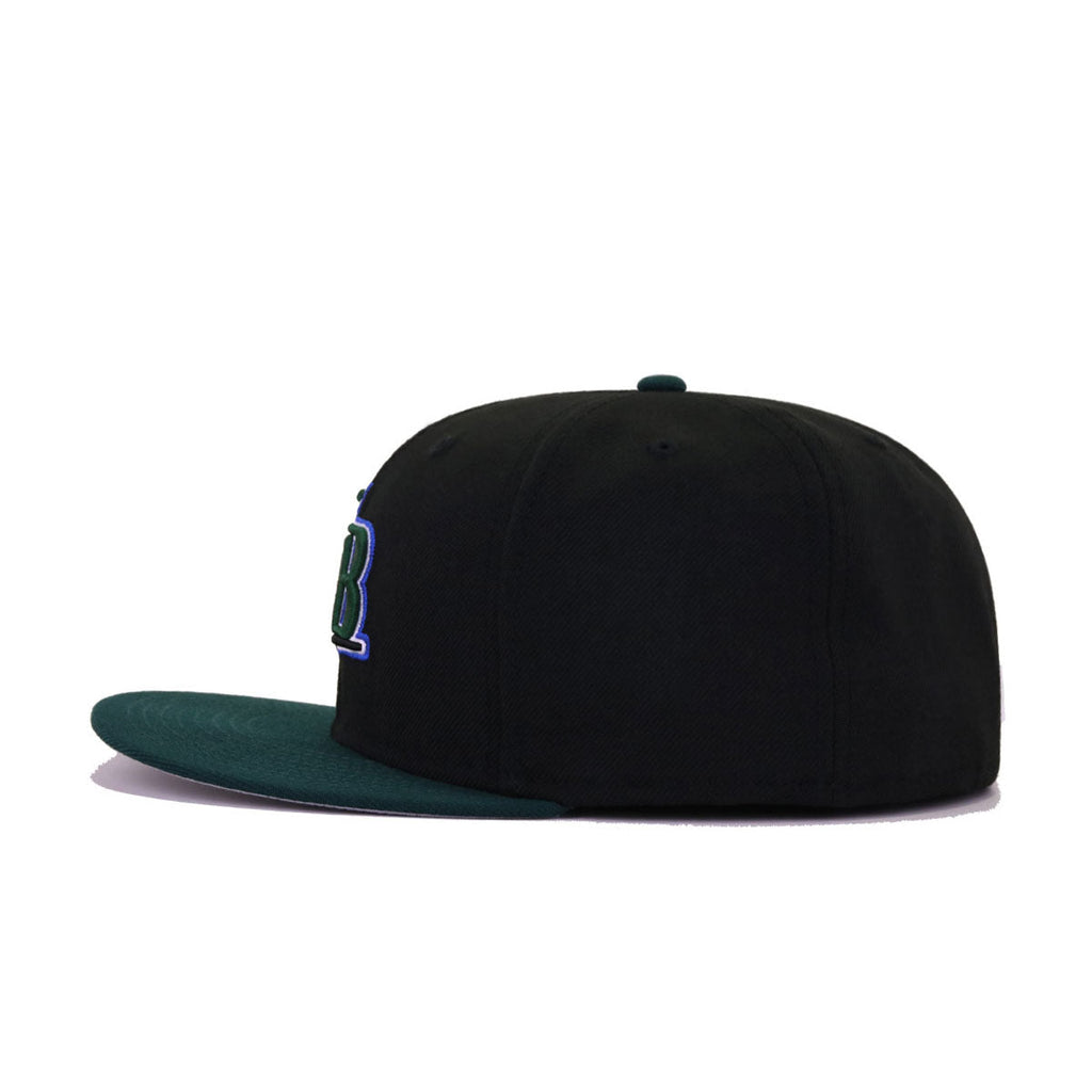 Tampa Bay Rays Black Dark Green Cooperstown AC New Era 59Fifty Fitted