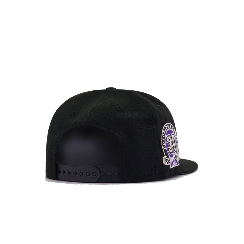 KIDS Colorado Rockies Black 30th Anniversary New Era K9Fifty Snapback