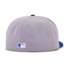 Kansas City Royals Grey Light Royal Blue Cooperstown AC New Era 59Fifty Fitted