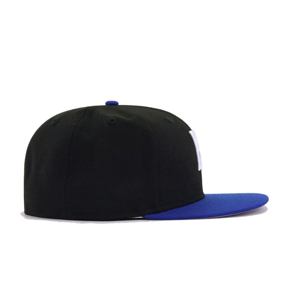 Kansas City Royals Black Light Royal Blue Cooperstown AC New Era 59Fifty Fitted