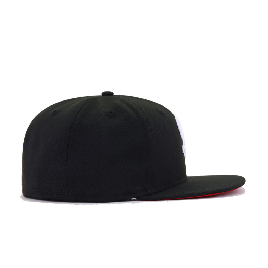 Chicago White Sox Black Red Bottom New Era 59Fifty Fitted