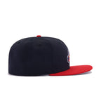 Atlanta Braves Navy Scarlet Tomahawk Cooperstown AC New Era 59Fifty Fitted