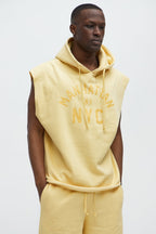 Manhattan Sleeveless Hoodie - Yellow image 1