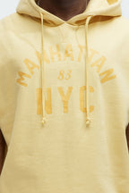 Manhattan Sleeveless Hoodie - Yellow image 3