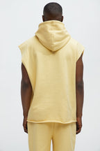 Manhattan Sleeveless Hoodie - Yellow image 4