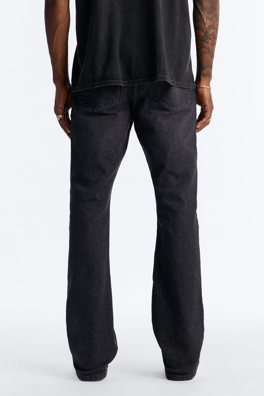 Essential Stacked Skinny Flare Stretch Jean - Black Wash image 4