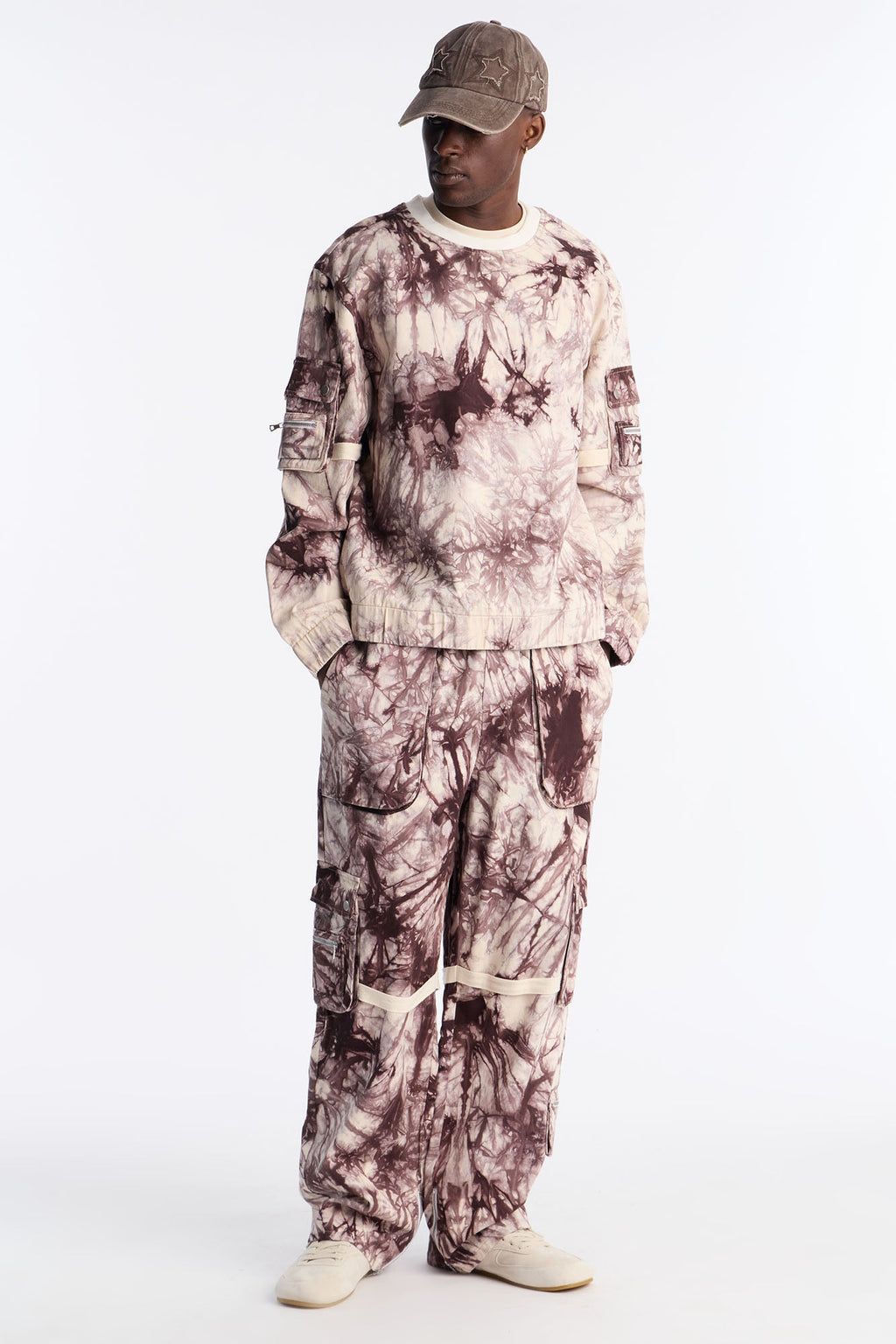 Relaxed Mind Trip Long Sleeve Crew - Brown image 2