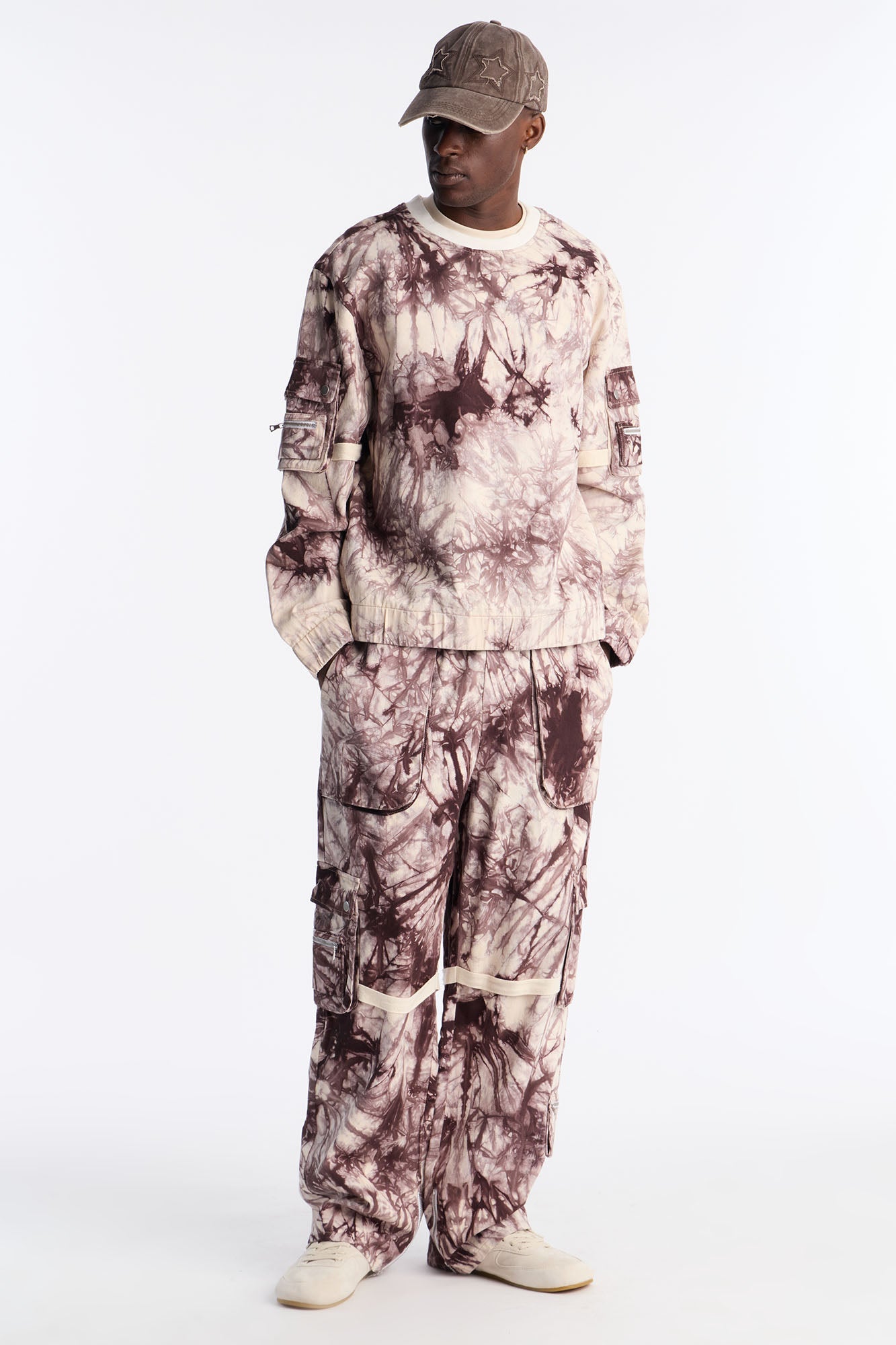 Relaxed Mind Trip Long Sleeve Crew - Brown image 2