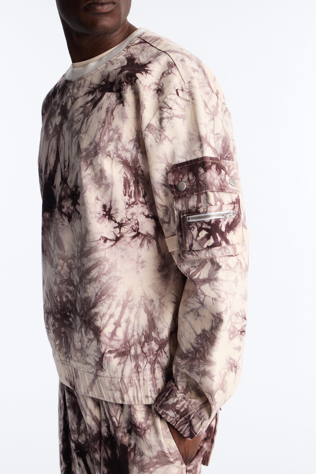 Relaxed Mind Trip Long Sleeve Crew - Brown image 3