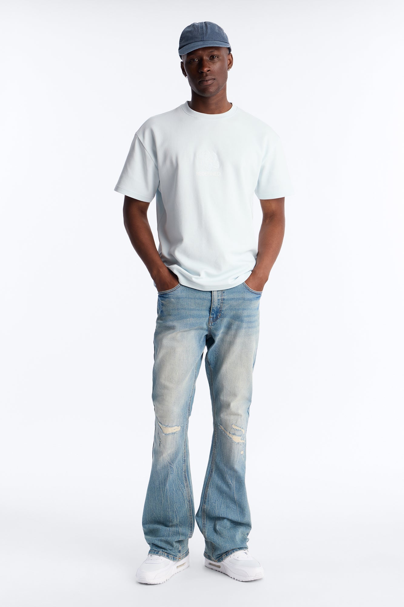 Dreamy Stacked Slim Flare Jeans - Vintage Blue Wash image 2