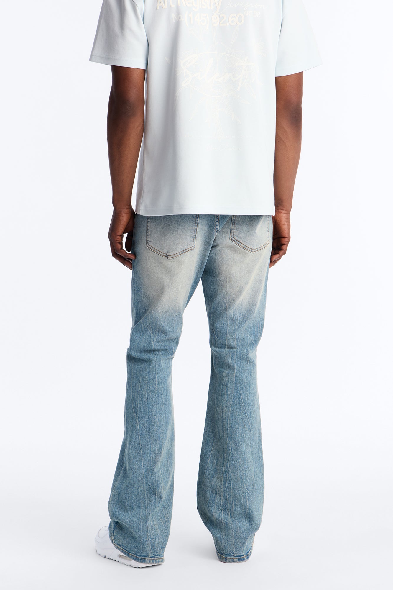 Dreamy Stacked Slim Flare Jeans - Vintage Blue Wash image 4