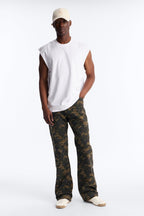 Stacked Slim Flare Rhinestone Hatch Jean - Camouflage image 2