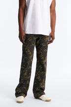 Stacked Slim Flare Rhinestone Hatch Jean - Camouflage image 1