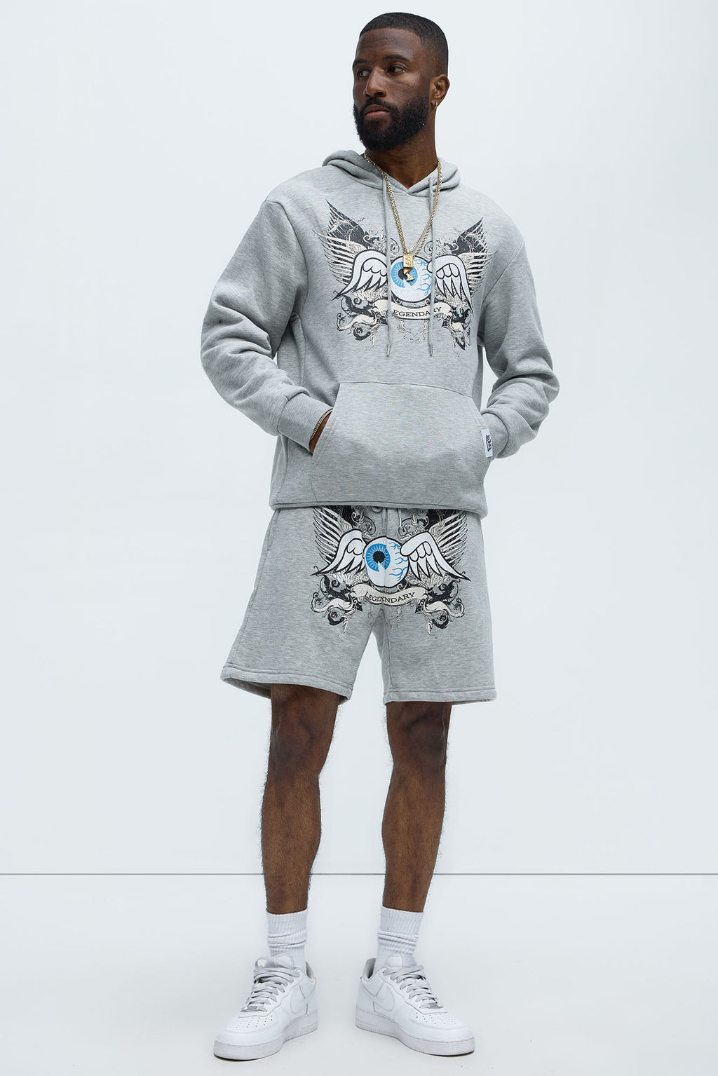 Von Dutch Legendary Hoodie - Heather Grey image 2