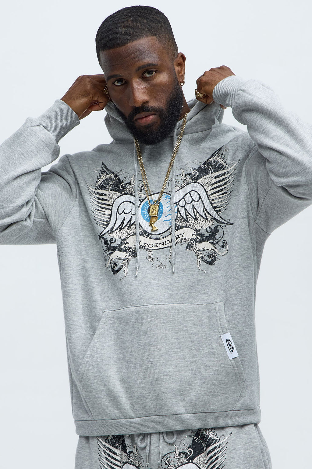 Von Dutch Legendary Hoodie - Heather Grey image 1