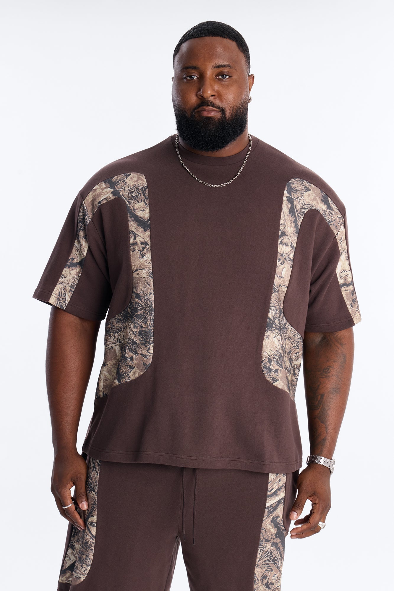Camo Paneled Fleece Tee - Camouflage image 4