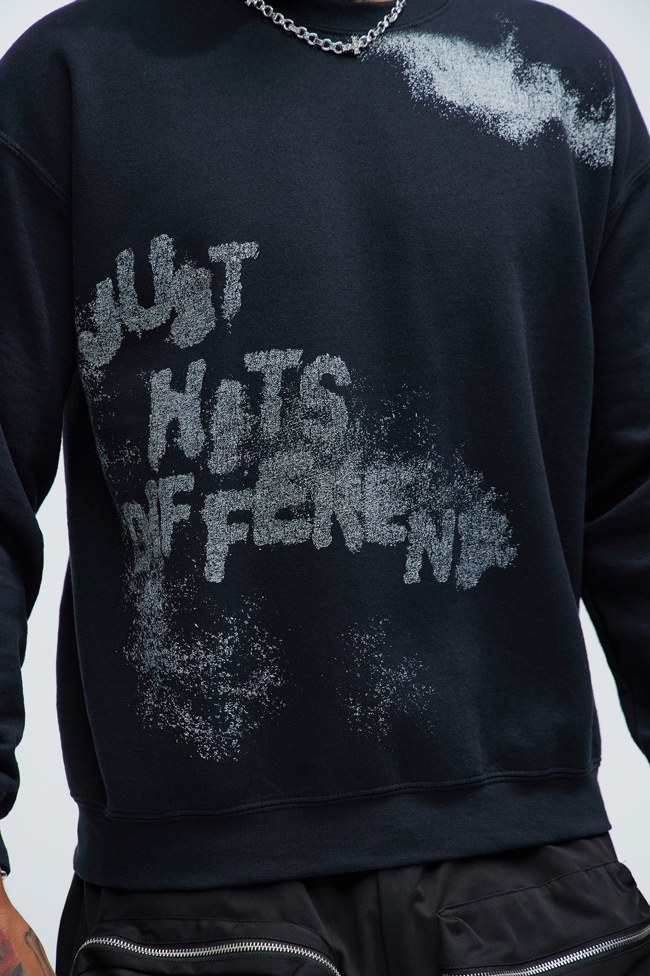 Just Hits Different Sweatshirt - Black image 3