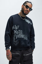 Just Hits Different Sweatshirt - Black image 1