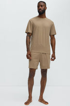 Essential Modal Lounge Short Sleeve Tee - Taupe image 2