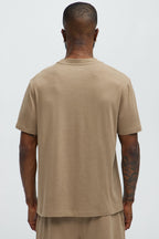 Essential Modal Lounge Short Sleeve Tee - Taupe image 3