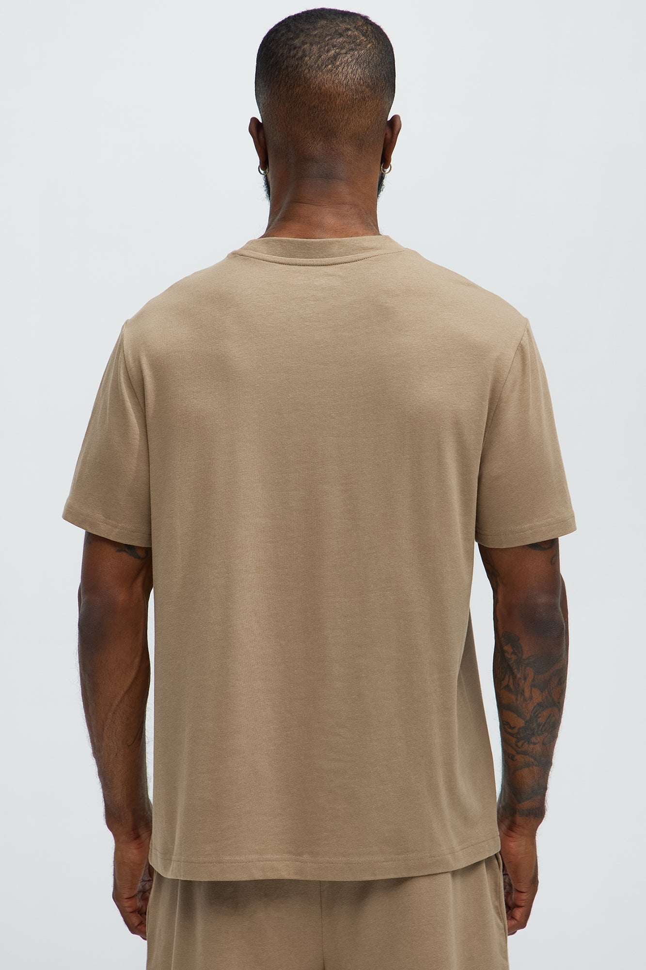 Essential Modal Lounge Short Sleeve Tee - Taupe image 3